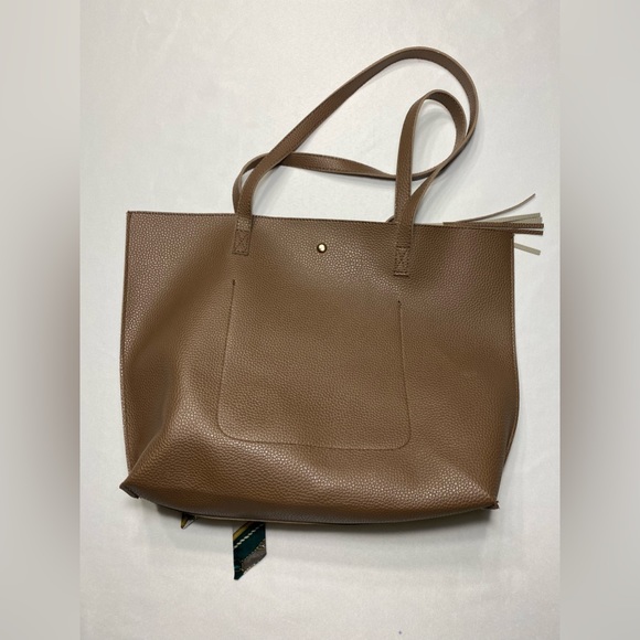 TOTE Women's Soft Faux Leather Tote Shoulder Bag Big Capacity Tassel Handbag - Picture 7 of 14